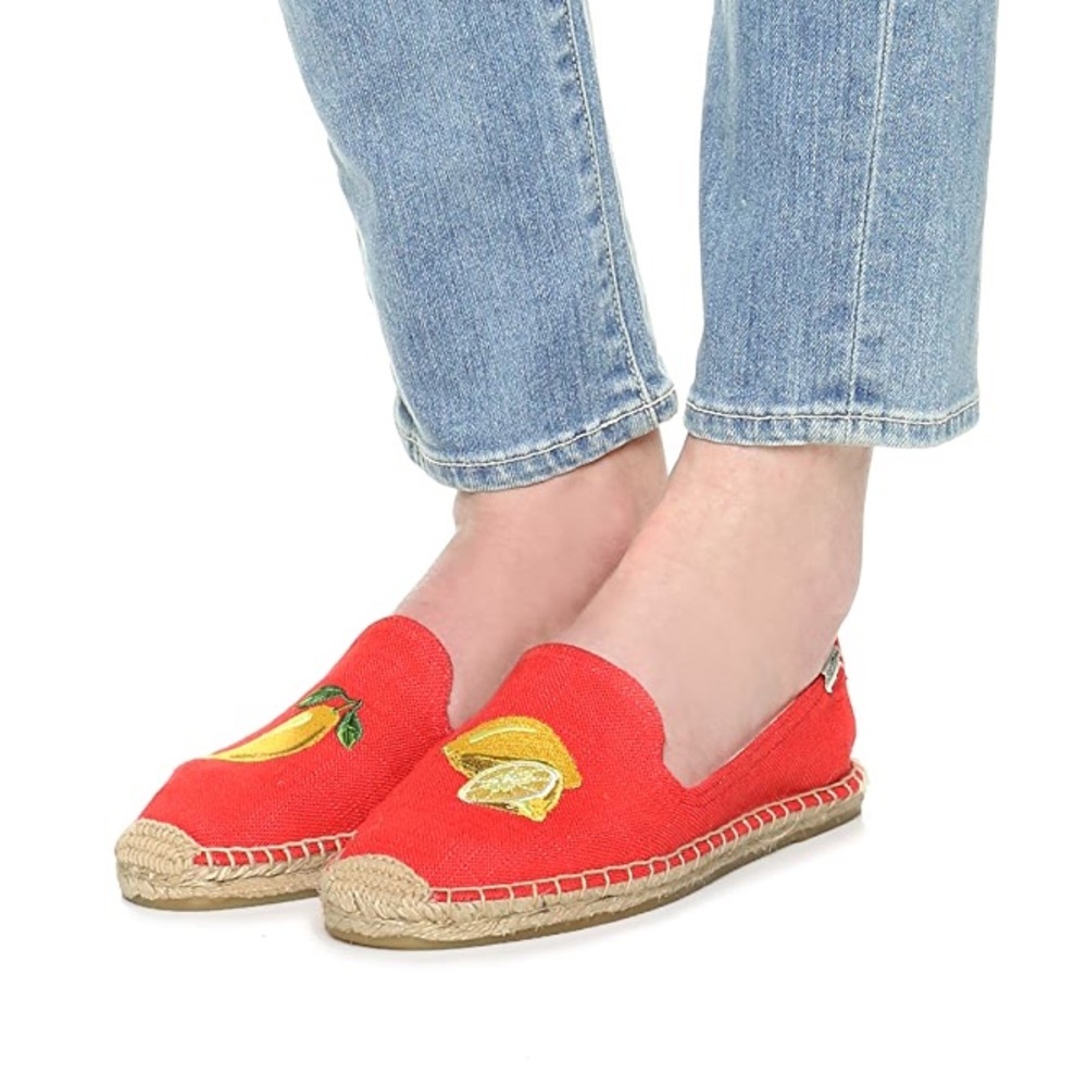 Soludos Lemons Coral Espadrilles